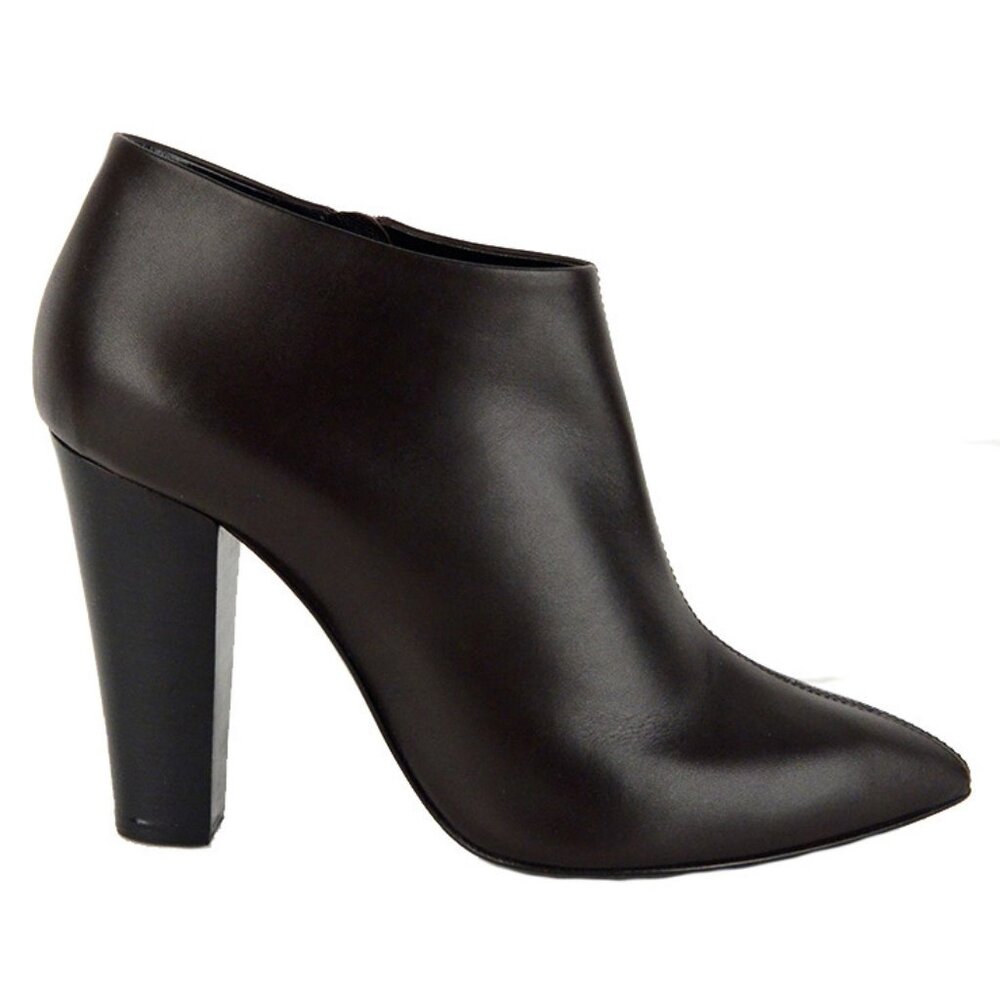 GIUSEPPE ZANOTTI BOOTS DARK BROWN LEATHER ANKLE BOOTIES HIGH HEEL sz 41 / 11
